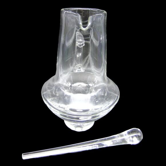 Vintage Mid Century Scandinavian Glass Martini Pitcher Cocktail Mixer - Picture 3 of 8